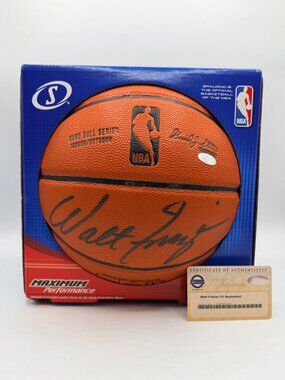 Walt Frazier Signed Spalding NBA Indoor Outdoor Basketball Steiner Sports COA